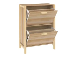 vidaxl Móvel De Arrumação|Sapateira*Sapateira em Madeira de Engenharia 57,5x33x80 cm Natural Natural claro