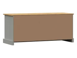 vidaxl Móvel De Arrumação|Sapateira*Sapateira VIGO 106x35x45 cm madeira de pinho maciça Cinzento