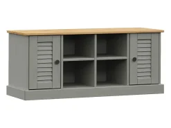 vidaxl Móvel De Arrumação|Sapateira*Sapateira VIGO 106x35x45 cm madeira de pinho maciça Cinzento