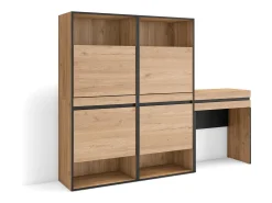 Skraut Home Móvel De Arrumação|Sapateira*Sapateira, 190x145x35 cm, Para quarto, dormitório, Toucador, Carvalho Natural claro