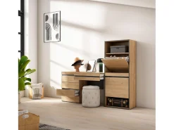 Sapateira, 187x35x145cm, Para quarto, dormitório, Cómoda, Toucador, Carvalho^Skraut Home Best