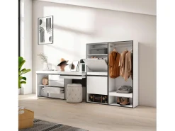 Sapateira, 297x35x145cm, Para quarto, dormitório, Roupeiro aberto, Cómoda, Toucador,^Skraut Home Outlet