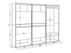 Sapateira, 180x35x145cm, Para quarto, dormitório, Roupeiro aberto, Cimento^Skraut Home Best
