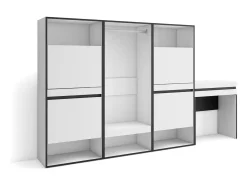 Sapateira, 250x35x145cm, Para quarto, dormitório, Roupeiro aberto, Toucador,^Skraut Home