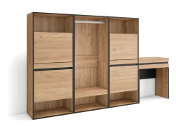 Sapateira, 250x35x145cm, Para quarto, dormitório, Roupeiro aberto, Toucador, Carvalho*Skraut Home Online