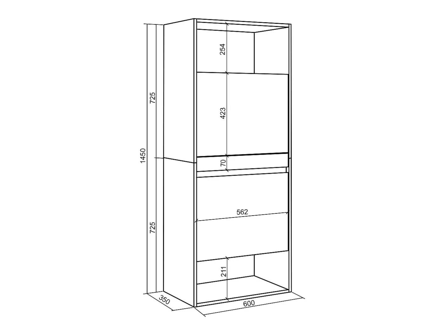 Sapateira, 60x35x145cm, Para quarto, dormitório, Armário de Sapatos,*Skraut Home New