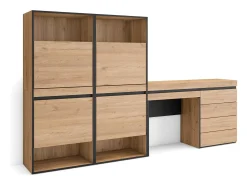 Sapateira, 247x35x145cm, Para quarto, dormitório, Cómoda, Toucador, Carvalho^Skraut Home Discount