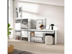Sapateira, 297x35x145cm, Para quarto, dormitório, Cómoda, Tiras Deco. Madeira, Toucador,^Skraut Home
