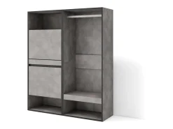 Clearance Sapateira, 120x35x145cm, Para quarto, dormitório, Roupeiro aberto, Cimento Móvel De Arrumação|Sapateira