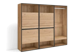 Sapateira, 180x35x145cm, Para quarto, dormitório, Roupeiro aberto, Carvalho*Skraut Home New