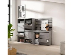 Online Sapateira, 227x35x145cm, Para quarto, dormitório, Cómoda, Tiras Deco. Madeira, Cimento Móvel De Arrumação|Sapateira