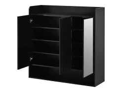 Sapateiro 110x35,5x110 cm - com espelho - com 3 portas - MDF -*ModernLuxe Discount
