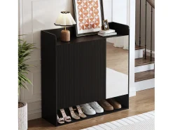 Sapateiro 110x35,5x110 cm - com espelho - com 3 portas - MDF -*ModernLuxe Discount