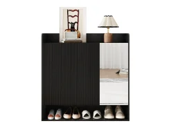 Sapateiro 110x35,5x110 cm - com espelho - com 3 portas - MDF -*ModernLuxe Discount