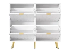 Sapateiro 100x24x91,25cm - con 4 portas de abrir - prateleira de 8 níveis - puxador de metal -*ModernLuxe Online