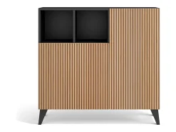 Discount Sapateiro/Móvel organização - H87cm x L90cm x P27cm cinza grafite portas impression serrado - Moss Móvel De Arrumação|Sapateira