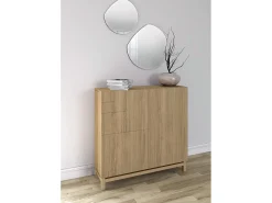 Discount Sapateiro/Móvel organização - H90cm x L90cm x P27cm carvalho dourado - Copenhague Móvel De Arrumação|Sapateira