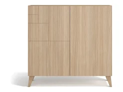 Sapateiro/Móvel organização - H87cm x L90cm x P27cm nogueira clara - Bergen*Herdasa Best