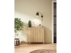 Sapateiro/Móvel organização - H87cm x L90cm x P27cm chêne dore – Bergen^Herdasa Clearance