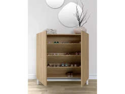Best Sapateiro/Móvel organização - H90cm x L90cm x P27cm carvalho dourado pernas - Copenhague Móvel De Arrumação|Sapateira