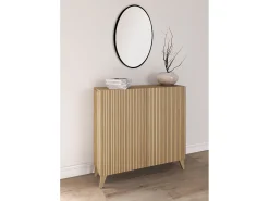 Sapateiro/Móvel organização - H87cm x L90cm x P27cm chêne portas impression serrado - Sunne^Herdasa Clearance