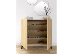 Sapateiro/Móvel organização - H87cm x L90cm x P27cm chêne dore pernas – Bergen*Herdasa Online