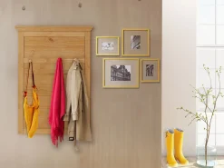 Sasha | Painel de parede com 4 ganchos em madeira branca^Loft24 New