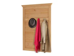 Sasha | Painel de parede com 4 ganchos em madeira branca^Loft24 New