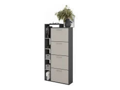 Vicco Móvel De Arrumação|Sapateira*Schuhkipper antracite/creio 80x24.2x166.1 orlando Cinza antracite