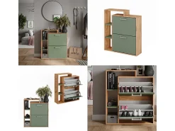 Vicco Móvel De Arrumação|Sapateira*Schuhkipper carvalho/ goldkraft 80x24.2x90 orlando Verde