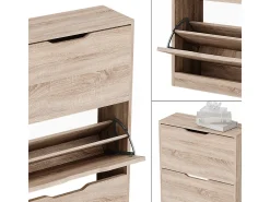 Vicco Móvel De Arrumação|Sapateira*Schuhkipper sonoma 59x22x137 luca Natural claro