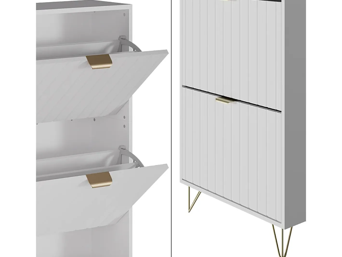 Vicco Móvel De Arrumação|Sapateira*Schuhschrank 60x23.5x128.5 helge Branco