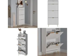 Vicco Móvel De Arrumação|Sapateira*Schuhschrank 60x23.5x145 helge Branco