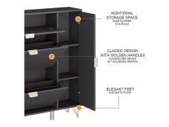 Vicco Móvel De Arrumação|Sapateira*Schuhschrank 108x23.5x107.5 helge Preto