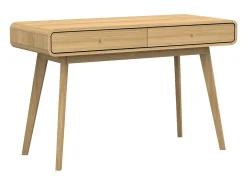 Loft24 Consola*Secretária com 2 portas em nogueira e aglomerado branco Natural claro