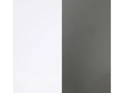 Secretária Cosmic com prateleiras em branco artik antracite 120 x 144 cm*duehome Outlet