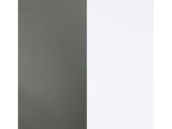 Secretária Cosmic com prateleiras em branco artik antracite 120 x 144 cm*duehome Outlet