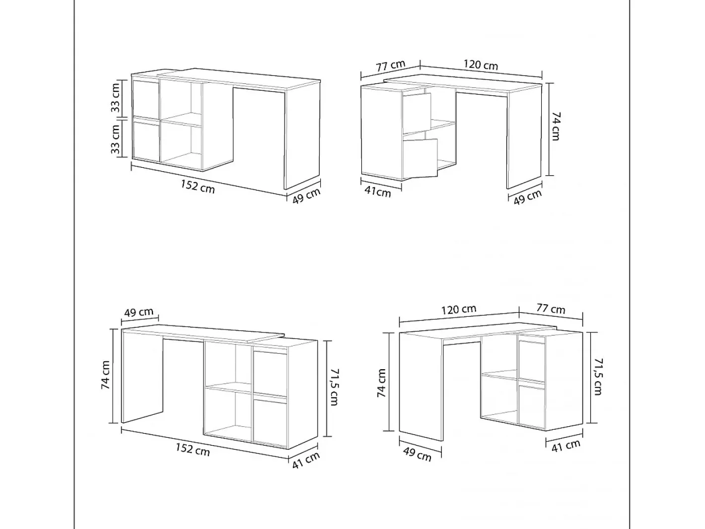 Secretária multiposições Spacio^duehome