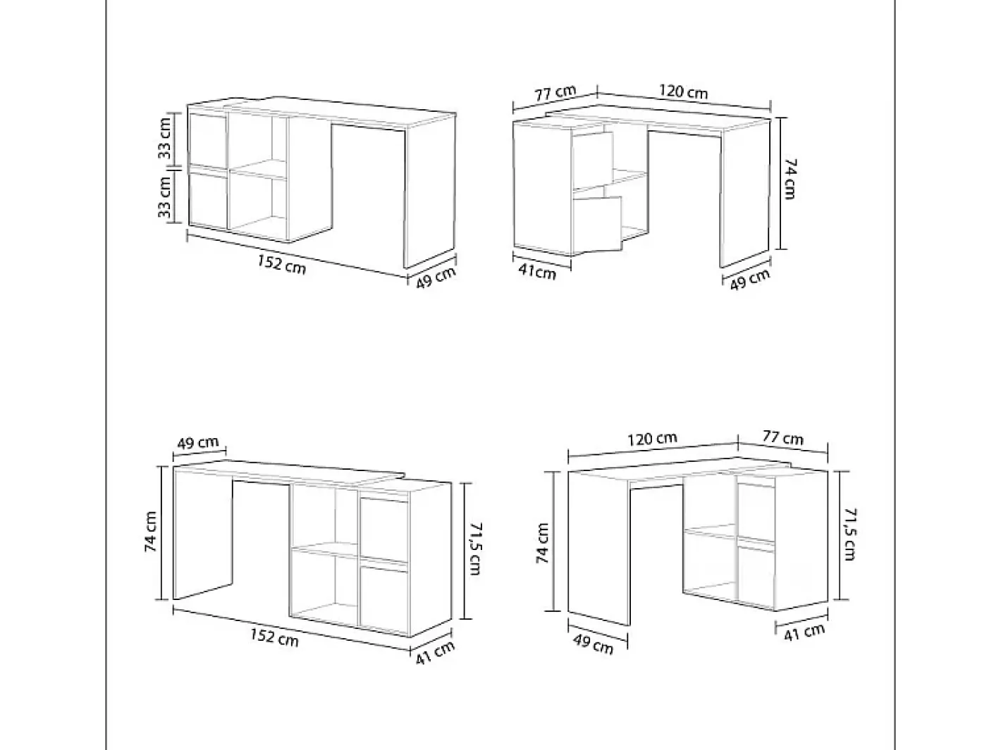 Secretária multiposições Spacio^duehome