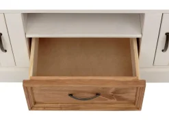 Loft24 Móvel De Tv*Selma | Tábua baixa 160 cm com 2 portas Branco