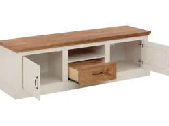 Loft24 Móvel De Tv*Selma | Tábua baixa 160 cm com 2 portas Branco