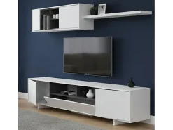 Sistema de parede Dafanti, móvel de sala de TV, composição de conjunto de sala, conjunto de sala com móvel de parede, 200x41h46 cm, brilhante*Dmora Online