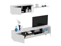 Sistema de parede Dafanti, móvel de sala de TV, composição de conjunto de sala, conjunto de sala com móvel de parede, 200x41h46 cm, brilhante*Dmora Online