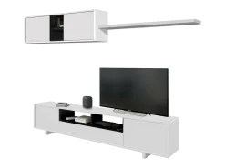 Sistema de parede Dafanti, móvel de sala de TV, composição de conjunto de sala, conjunto de sala com móvel de parede, 200x41h46 cm, brilhante*Dmora Online