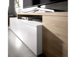 Sistema de parede Dagnell, conjunto modular de sala de canto, móvel de sala de TV multiposições, 201x41h180 cm, e carvalho^Dmora Sale