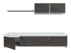 Sistema de parede Damatte, móvel de sala de TV, composição de conjunto de sala, conjunto de sala com móvel de parede, 200x41h43 cm, e Ã