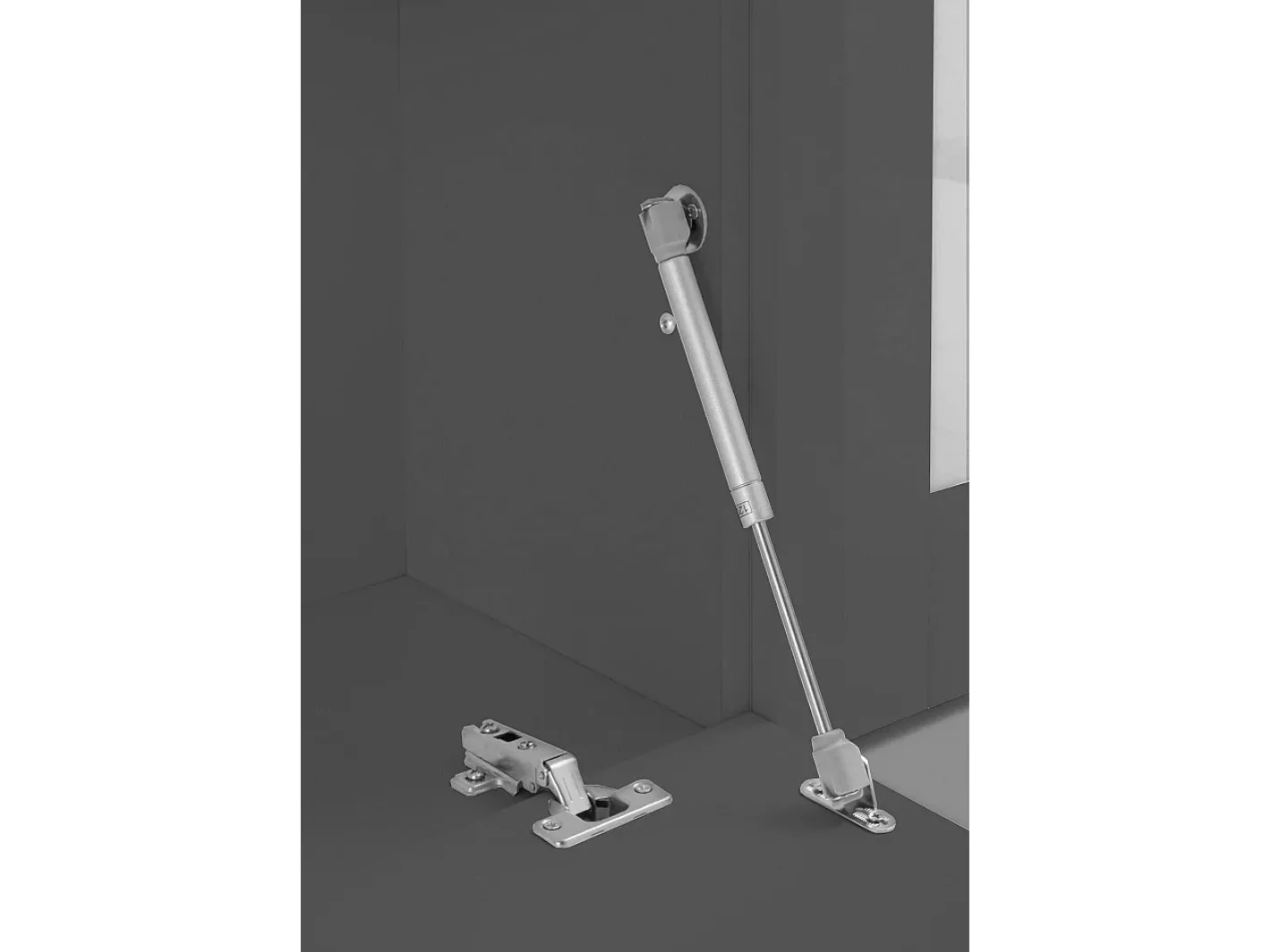 Sistema de parede Dgirm, conjunto de sala de TV com 4 portas, móveis de sala multiuso, 100% Fabricado na Itália, 260x30h180 cm, Antracite*Dmora Clearance