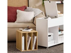 Sobuy Mesa De Apoio*armário baixo, Armário com rodas, armário multifuncional FBT134-W Branco