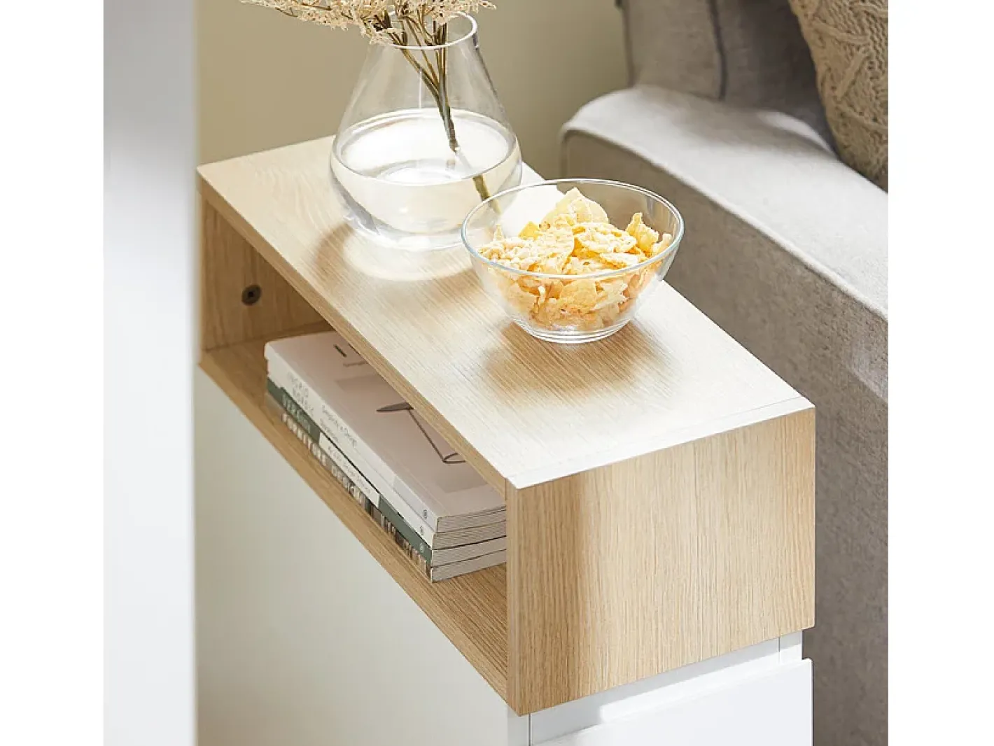 Sobuy Mesa De Apoio*armário baixo, Armário com rodas, armário multifuncional FBT155-WN Branco