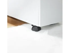 Sobuy Mesa De Apoio*armário baixo, Armário com rodas, armário multifuncional FBT155-WN Branco